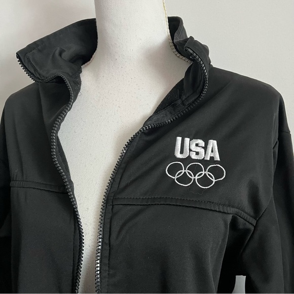 USA Olympic Black Zip Up Jacket - Picture 2 of 4